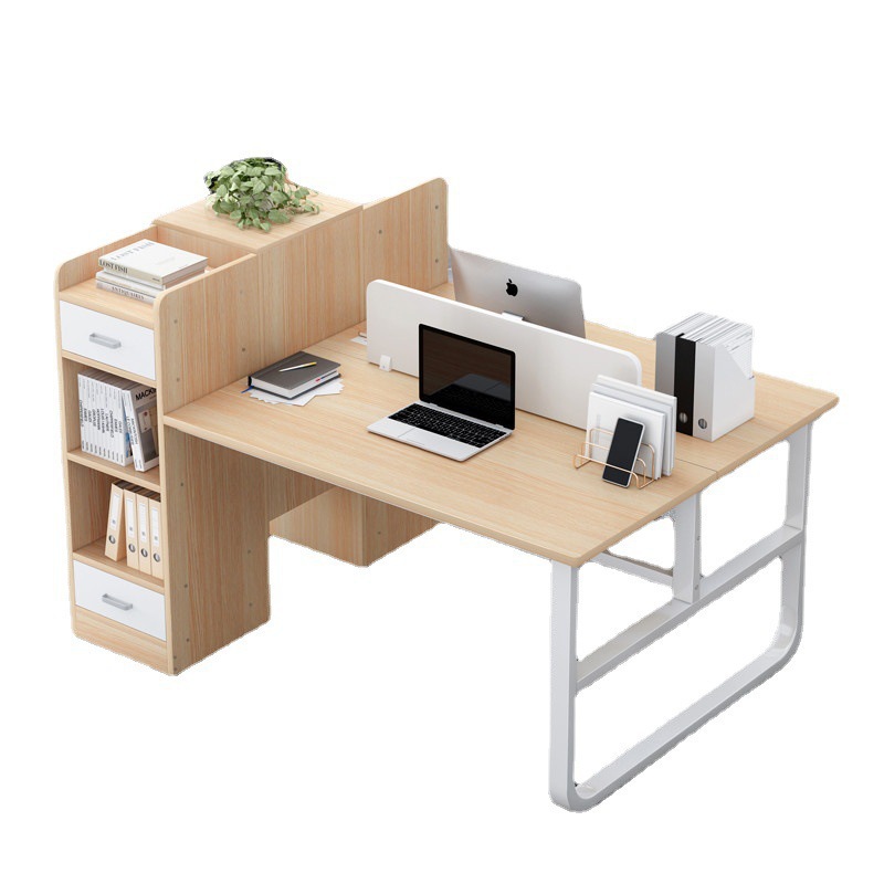 Escritorio, combinación de sillas de oficina, personal simple y moderno, muebles simples, escritorio de escritorio para computadora de 2/4 personas