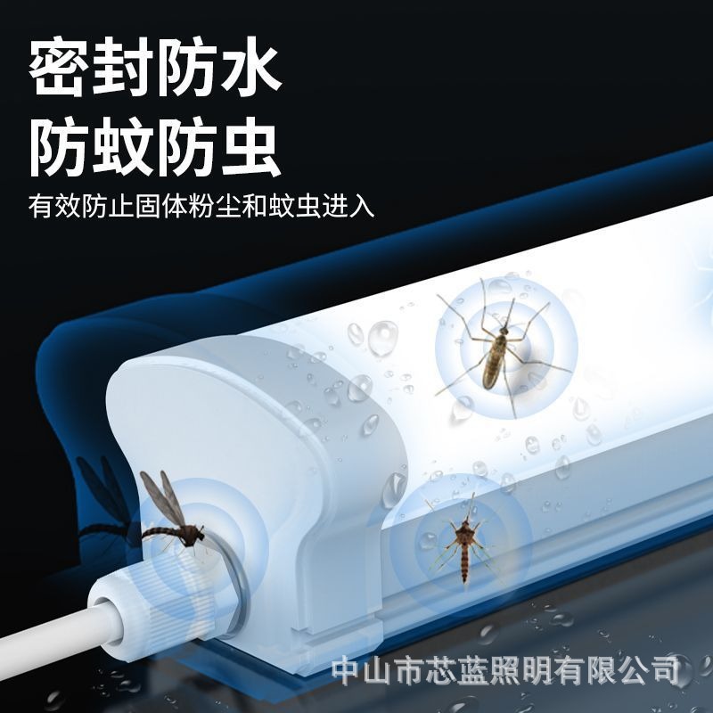 IP65 tres lámparas integradas a prueba de agua a prueba de polvo a prueba de explosiones tubo de lámpara fluorescente congelador de fábrica lámpara de barra LED