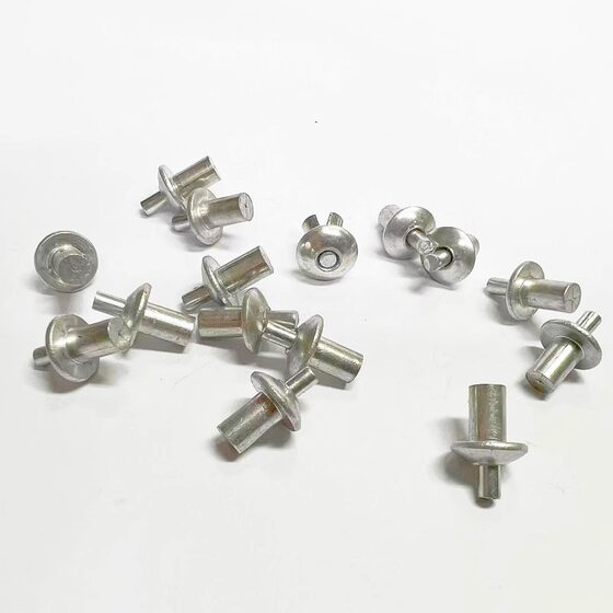 M4X15 stainless steel core aluminum shell core striking rivet flat round head striking type expanded aluminum semi-round head hollow core