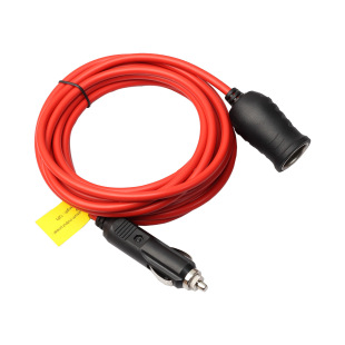 Foreign trade recommended red all copper 3 meters 6 for 12v 24v Universal car cigarette lighter power extension cord