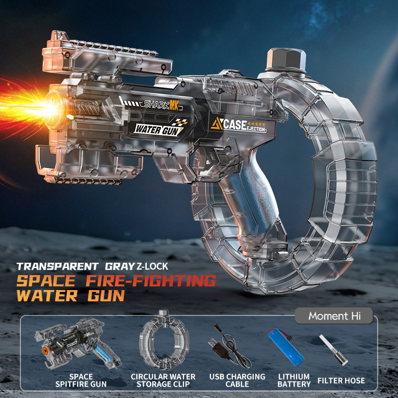 Espacio nuevo fuego M416 pistola de agua eléctrica pistola zi juguete rociador de agua MK3 fuerte alcance continuo anillo de recolección de energía
