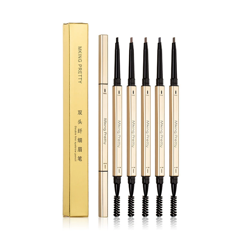Bar, double-sided triangular waterproof eyebrow pencil, long-term effect, does not fade, no smudge