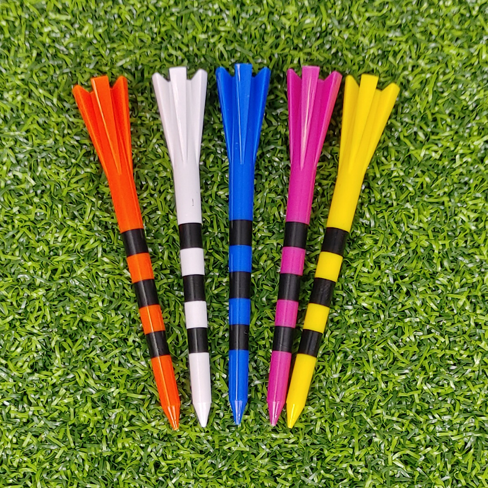 Golf Punta de plástico bola tee83mm baja resistencia durable Golf tee cuatro-esquina asiento de la bola de plástico