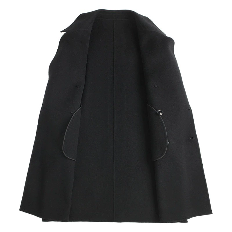 25 новых мужских длинных двусторонних шерстяных пальто из 100% шерсти без кашемира, высококачественные шерстяные пальто оптом.