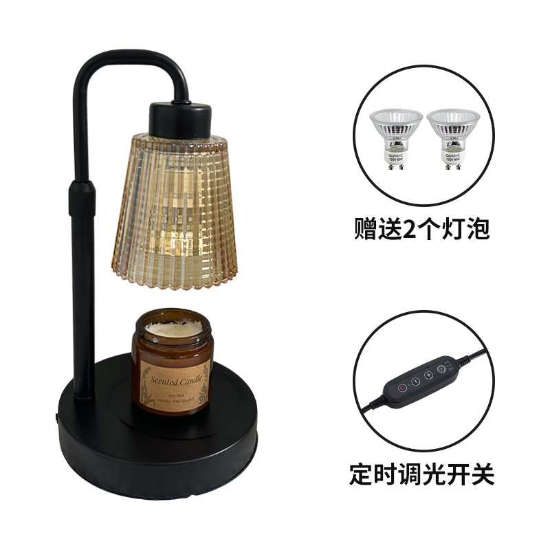 Los fabricantes suministran metal simple y ajustable lámpara de aromaterapia lámpara de cera de vidrio decorador regalo al por mayor