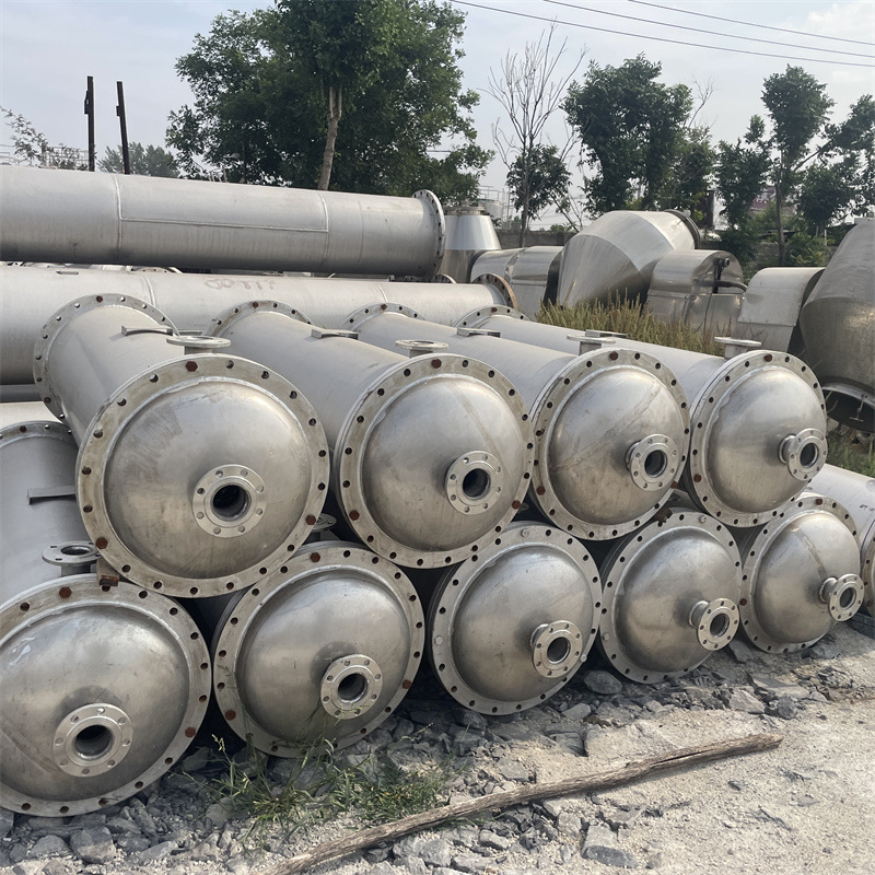 二手工业用列管冷凝器  不锈钢10-200平方冷却器 九成新