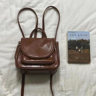 Korean ins style retro backpack 2023 new niche commuter student backpack versatile fashion shoulder bag fashion