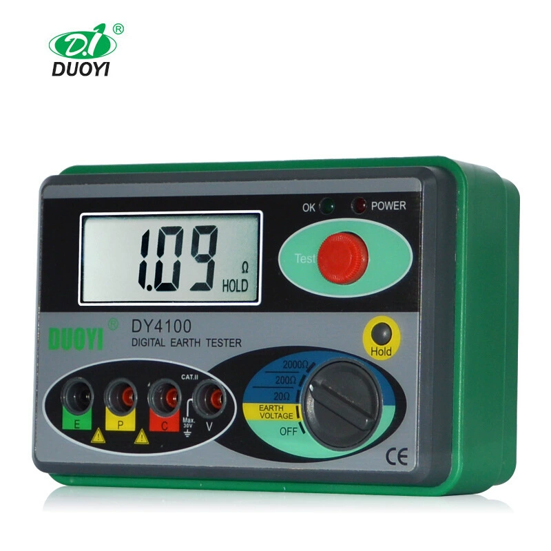 Тестер сопротивления заземления Duoyi, цифровой измеритель сопротивления заземления с молниезащитой DY4100