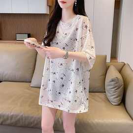 中长款防晒衣短袖t恤女夏季韩版宽松大码设计感小众冰丝薄款上衣