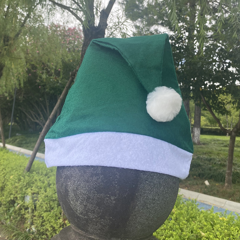 圣诞节礼物装饰小孩表演儿童圣诞卡通帽老人帽子无纺布成人圣诞帽