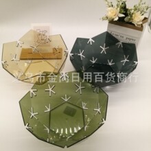批发简约ins风创意透明水果盘客厅水果零食托盘糖果干果