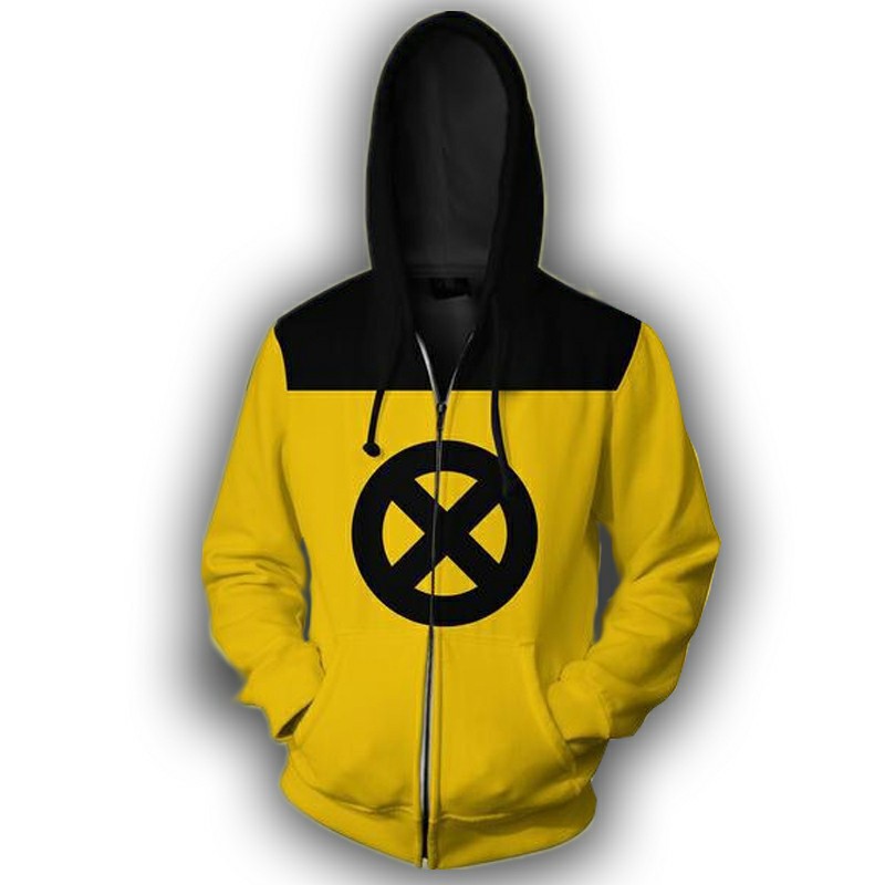 Deadpool yellow fork zipper