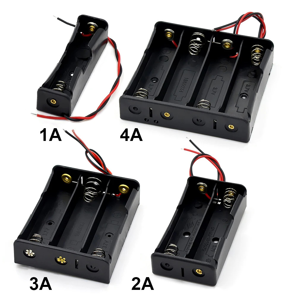 Factory direct supply 18650 battery box 1 section 2 section 3 section 4 section charging base series with thick wire