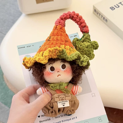 Plush Doll Pendant with | Pluş açarlıqlar - witch-mig-pants-chocolate-explosion-hat-color-random