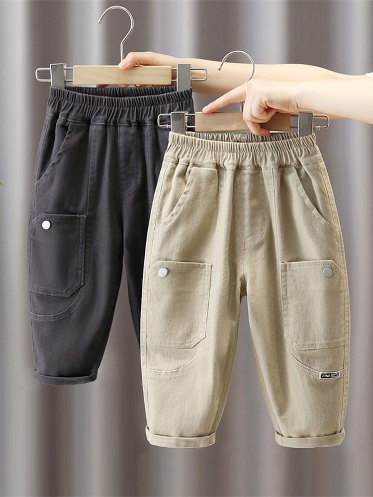 Pantalones de Otoño para Niños 5741, Nuevos Pantalones Largos de Primavera y Otoño 2026, Elegantes Pantalones Casuales de Estilo Coreano para Niños