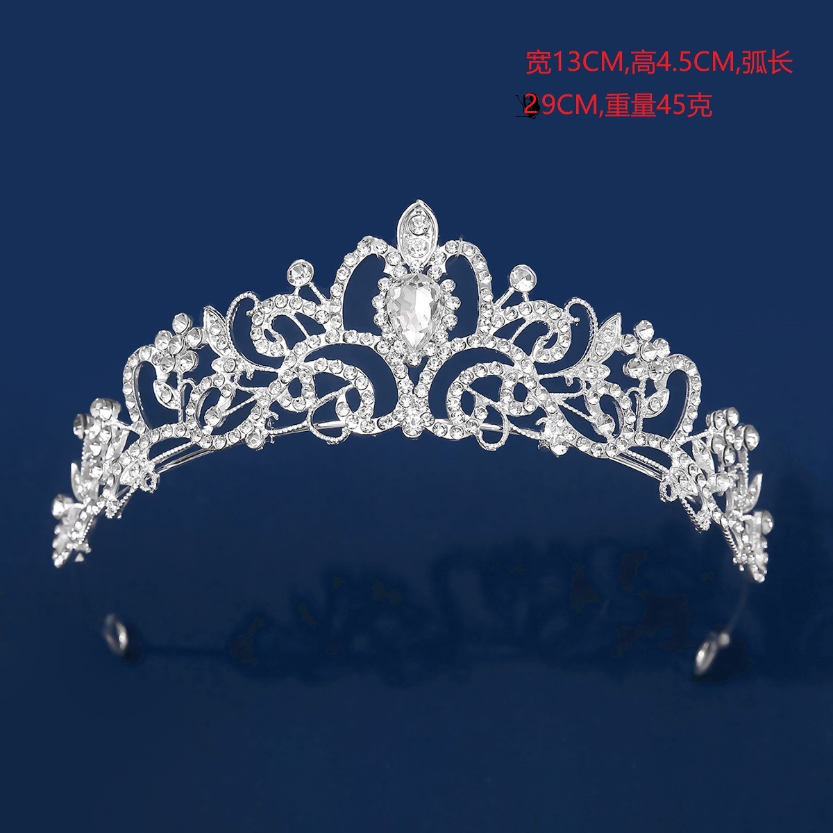 Boda europea y americana nupcial corona tocado cristal cumpleaños accesorios para el pelo boda estudio reina pelo corona diadema pelo accesorios