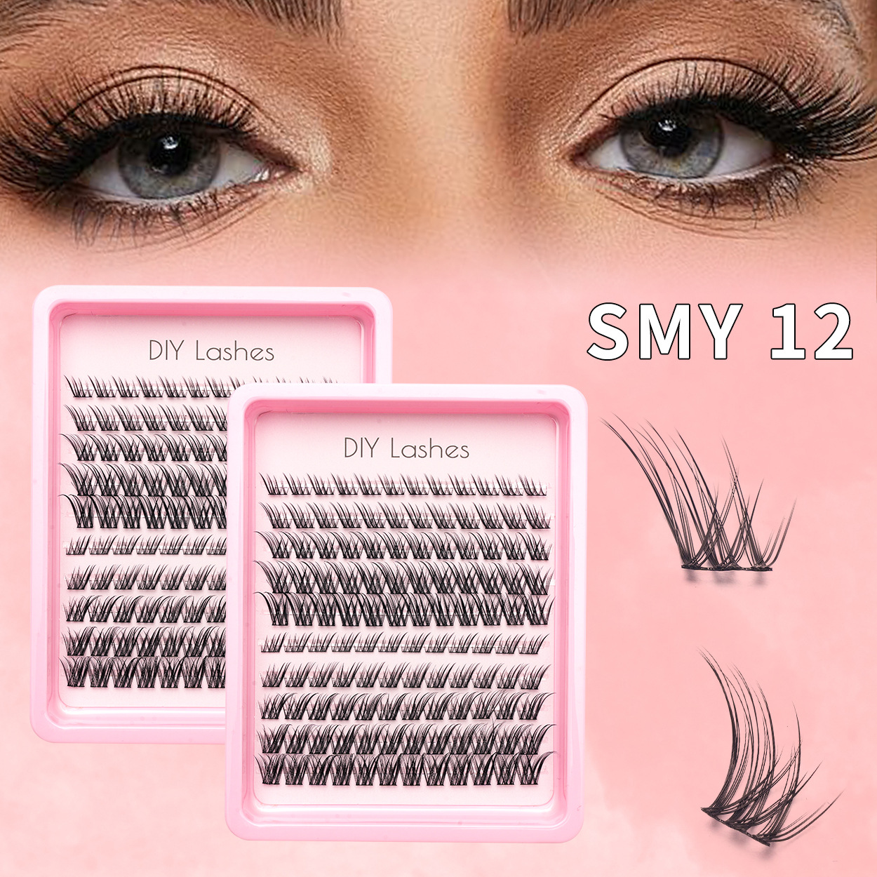 DIY transfronterizo pestañas falsas Europa y América Amazon estación independiente venta caliente segmento de flores de cabello comercio exterior fábrica al por mayor