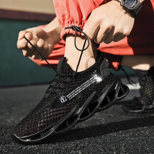 Men's Summer Mesh Shoes, Breathable Thin Model, Large Mesh Eyelet Hollow Mesh Surface, Lightweight Running Casual Coconut Sports Shoes