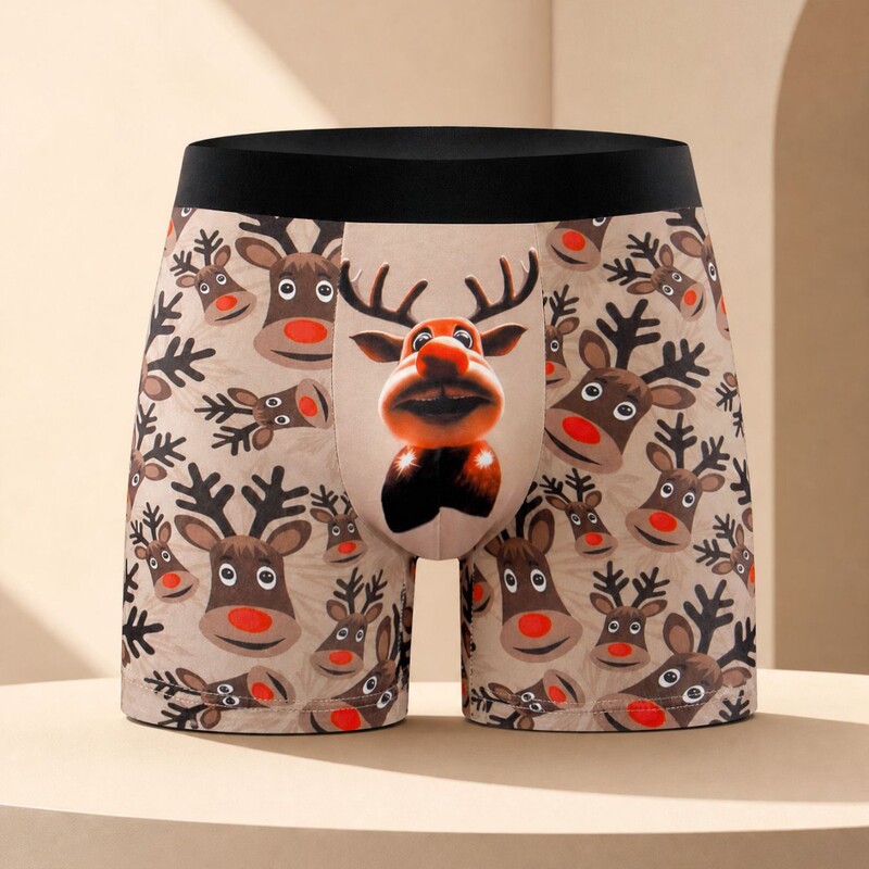 【Christmas】Men's long boxer briefs, breathable and comfortable, available for overseas shipping, large stock, first launch of men's underwear