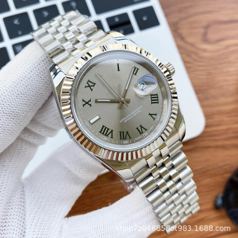 Laojia Cross-Border Foreign Trade Fashion Trend Men's Watch Fully Automatic Mechanical Log Type Business Steel Band Waterproof Luminous Watch