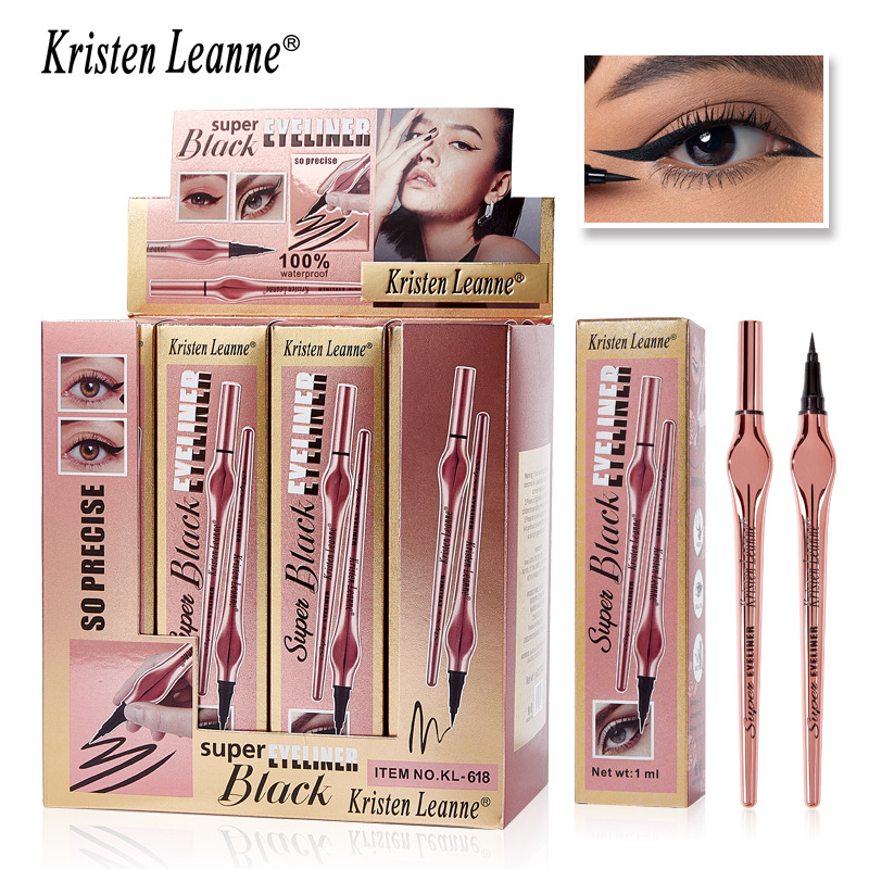 KRISTEN LEANNE Melnā tehnoloģija ir viegli satverama un ērti lietojama. Matēta. Neviegli izsmērējas. Ļoti plāna acu zīmuļa pildspalva._voghion.com