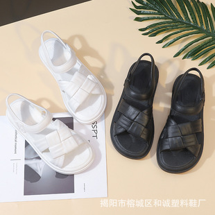 2023 thick-soled ladies sandals soft-soled slippers summer spot poop injection shoes export home non-slip sandals