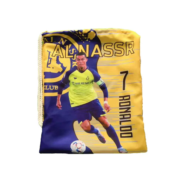Riyadh Ronaldo Paris Messi Den Pellet Shoes Storage Bag Drawstring Bag Football Fans Supplies