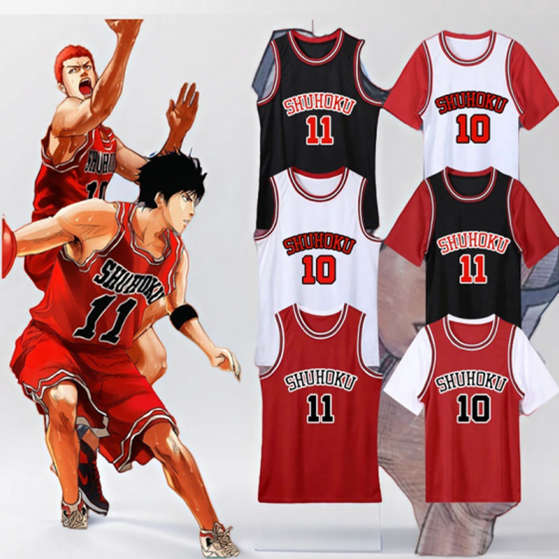 Slam dunk jersey Sakuragi flower road Xiangbei Rukawa maple basketball 3D printed clothes suit men's sports training clothes