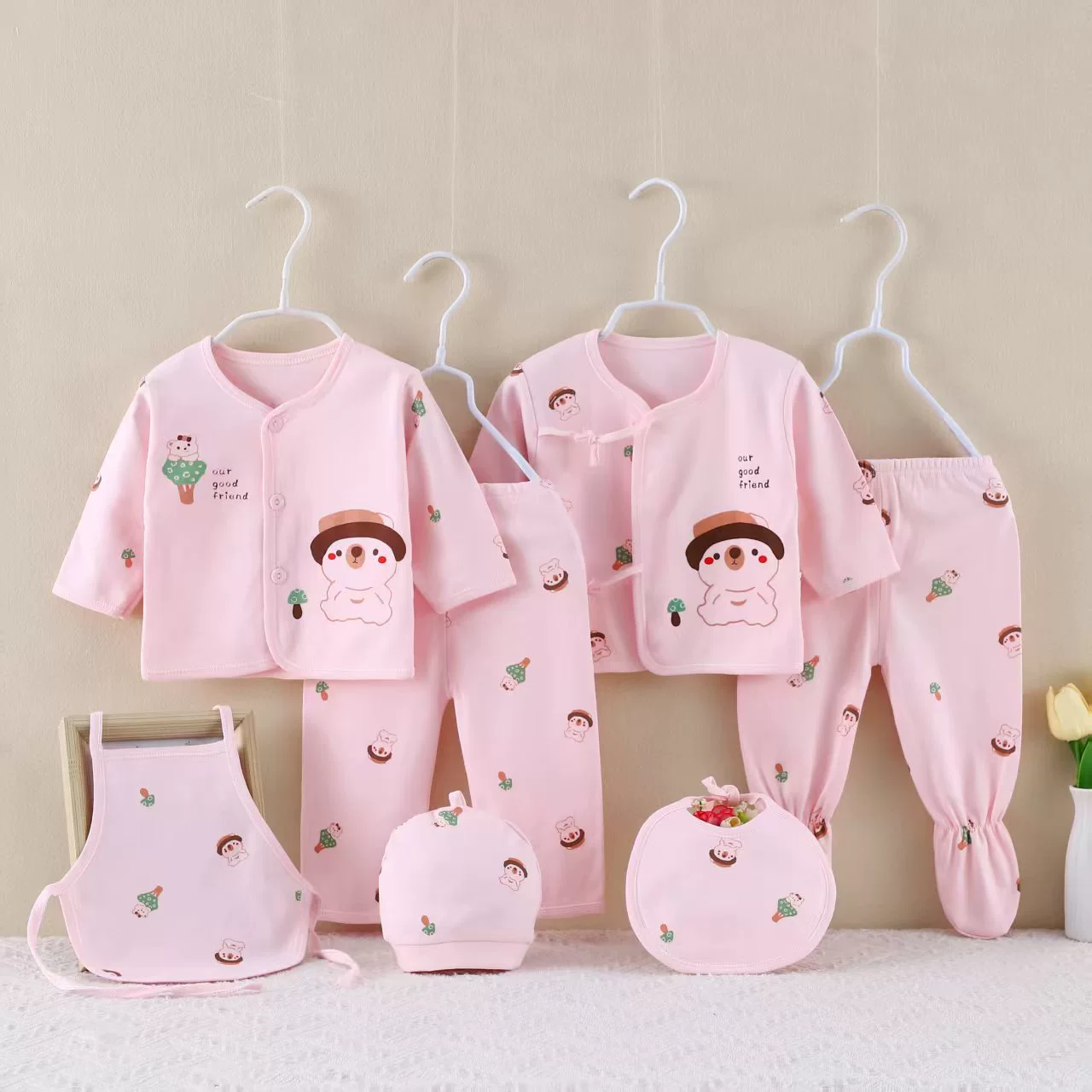 Plastic children's set for new born, sweater, combed cotton