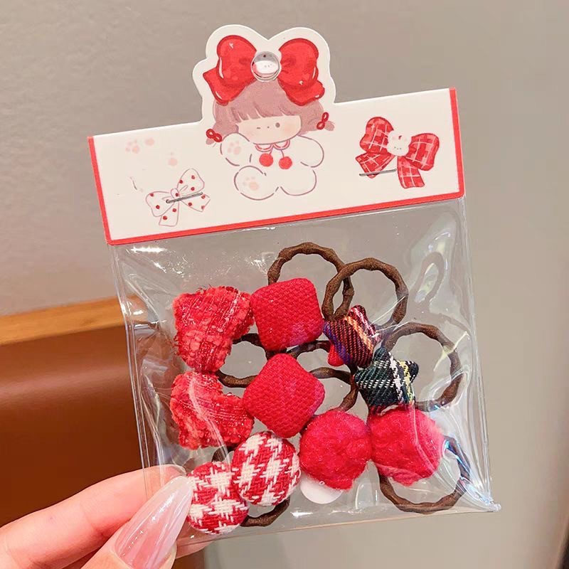 Niños de alta gama pulgar anillo de cabello bebé pequeño cinturón de goma chica pequeña cantidad de cabello de cabello de caña de invierno cauda de caballo