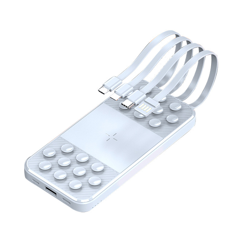 Lámpara LED con 20000 mAh tipo ventosa de carga de alta capacidad de carga rápida con cable de alimentación móvil en stock