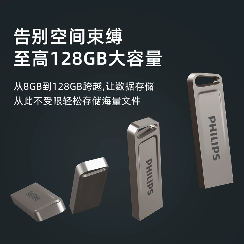 Philips, USB flash drive, metal laptop, 8G