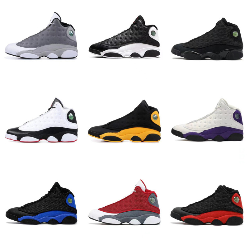 Putian Shoes Aj13 Black and White Panda Chinese New Year Navy Blue Obsidian Joe 13 High-Top Men's and Women's Sports Basketball Shoes