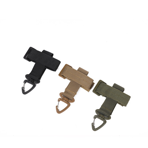 Multi-purpose glove storage buckle military fan tactical nylon buckle portable outdoor climbing rope buckle tool anti-lost hanging buckle