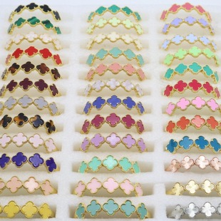 European and American cross-border lucky four-leaf clover bracelet women's niche fashion bracelet factory direct batch exquisite European and American fashion