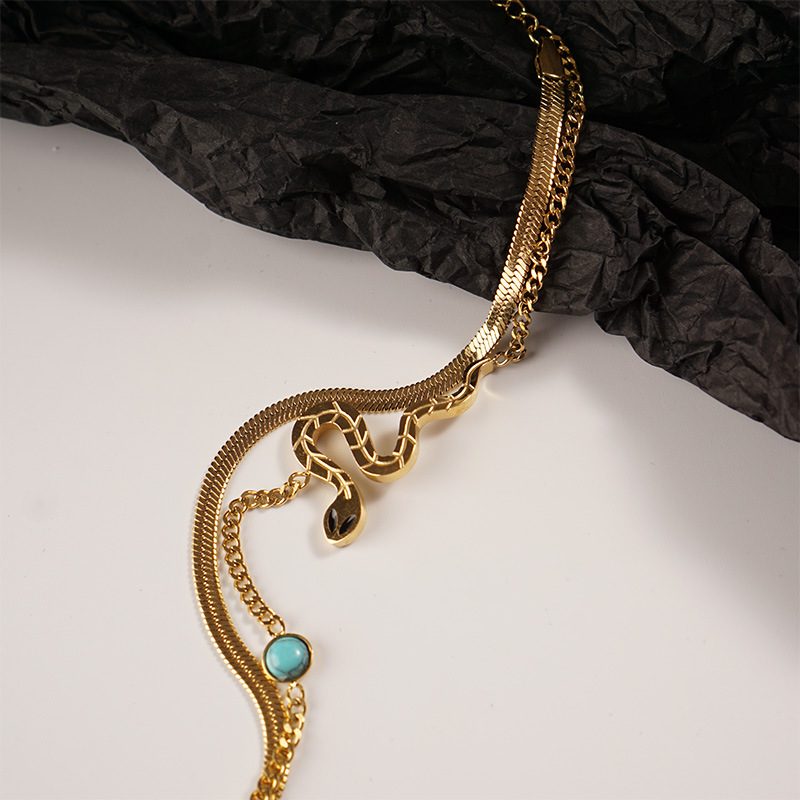 Unisex Fashion Snake Titanium Steel Other Necklace Stainless Steel Necklaces