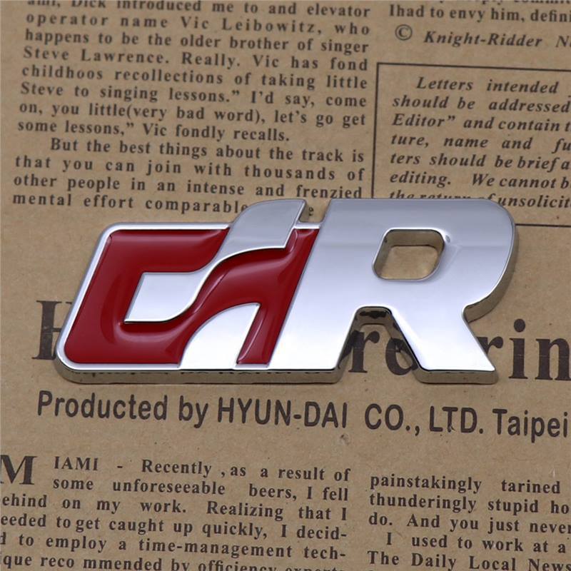 フォルクスワーゲン R 車のロゴ、Bora R 車体ステッカー、ゴルフパーソナライズ SR 車のロゴ、リアステッカー、修正された R 金属ロゴに適しています。|undefined