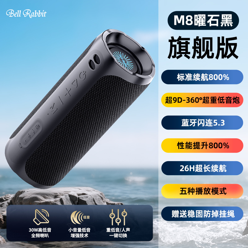 无线蓝牙音箱户外高音质超重低音炮便携式U盘插卡小型音响大音量|undefined