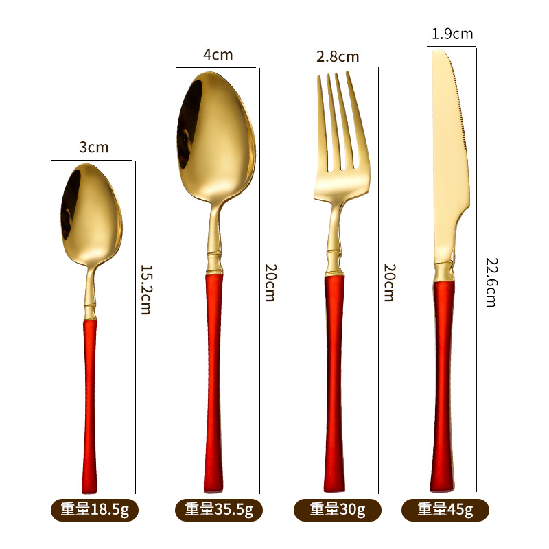 Oro rojo-Set de 4 piezas