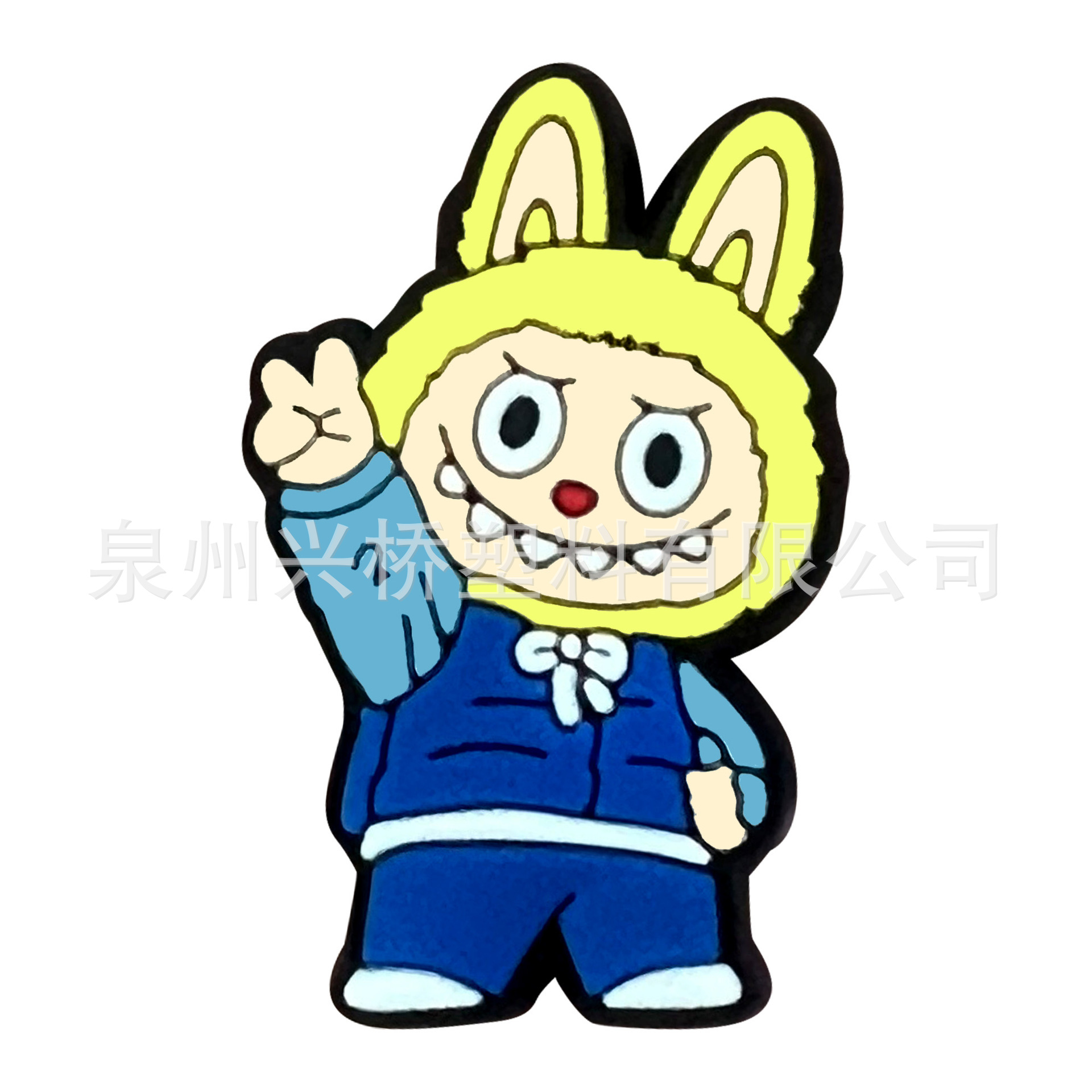 Labubu クロスボーダークロックス diy アクセサリーかわいい PVC ソフトゴム装飾バックル卸売クロックス靴アクセサリー