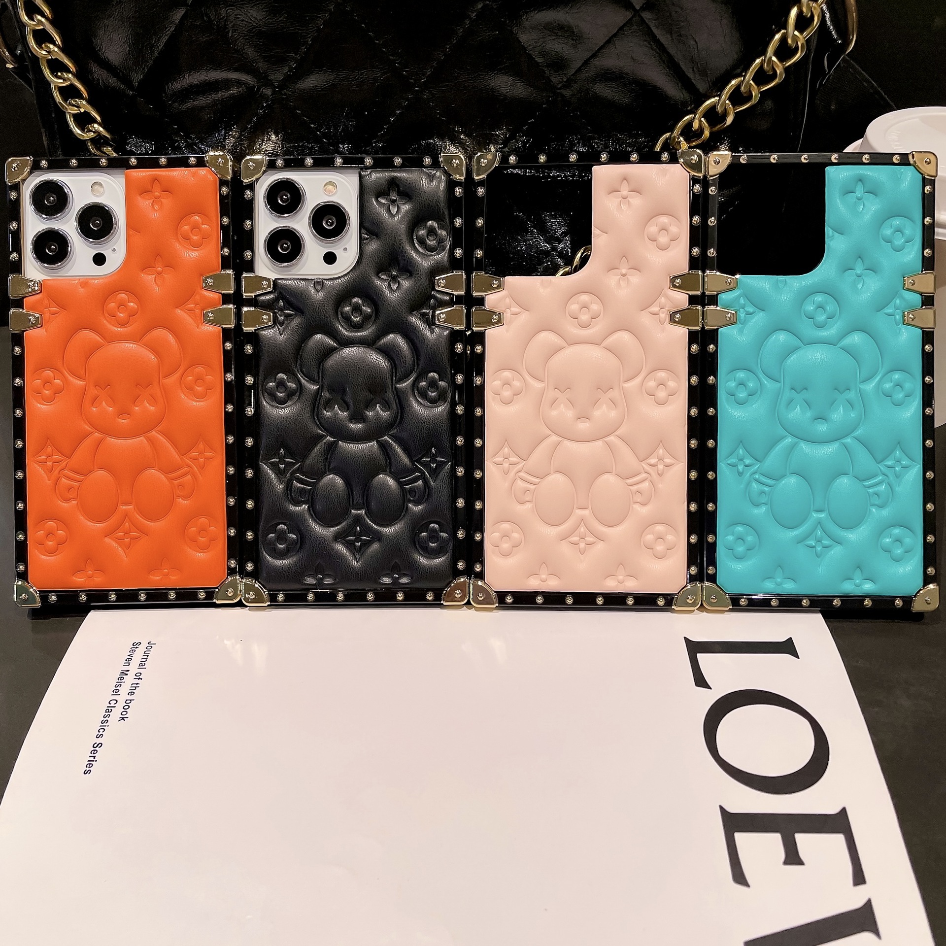 适用iPhone16PROMAX立体暴力熊苹果15三星S24U潮牌女款防摔手机壳