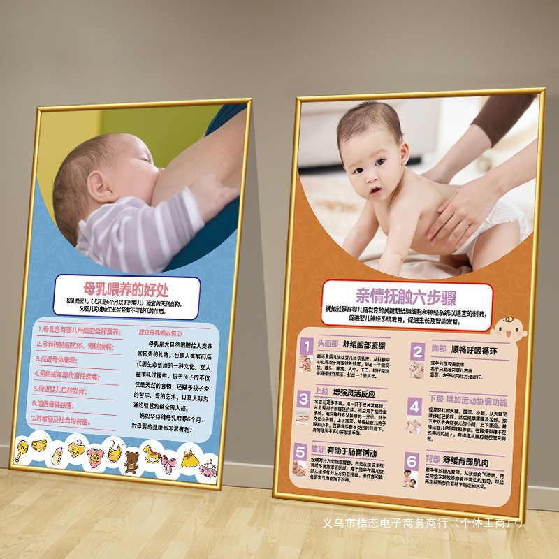 母婴室墙面挂画医院月子中心走廊报装饰画学校产后修复宣传海报图