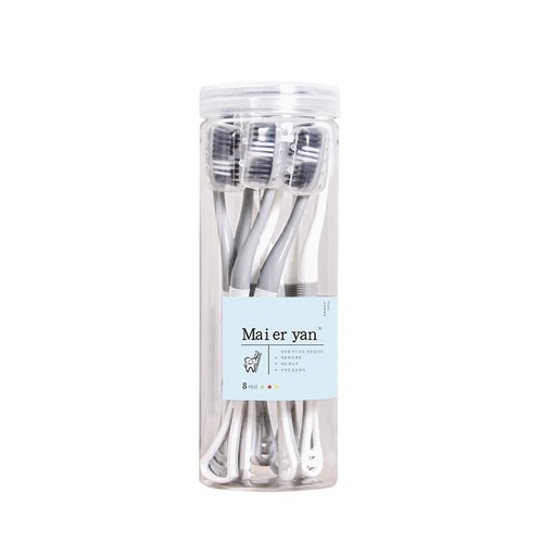 Factory direct purchase tongue scraping soft bristle toothbrush canned household portable oral cleaning adult soft bristle brush family pack