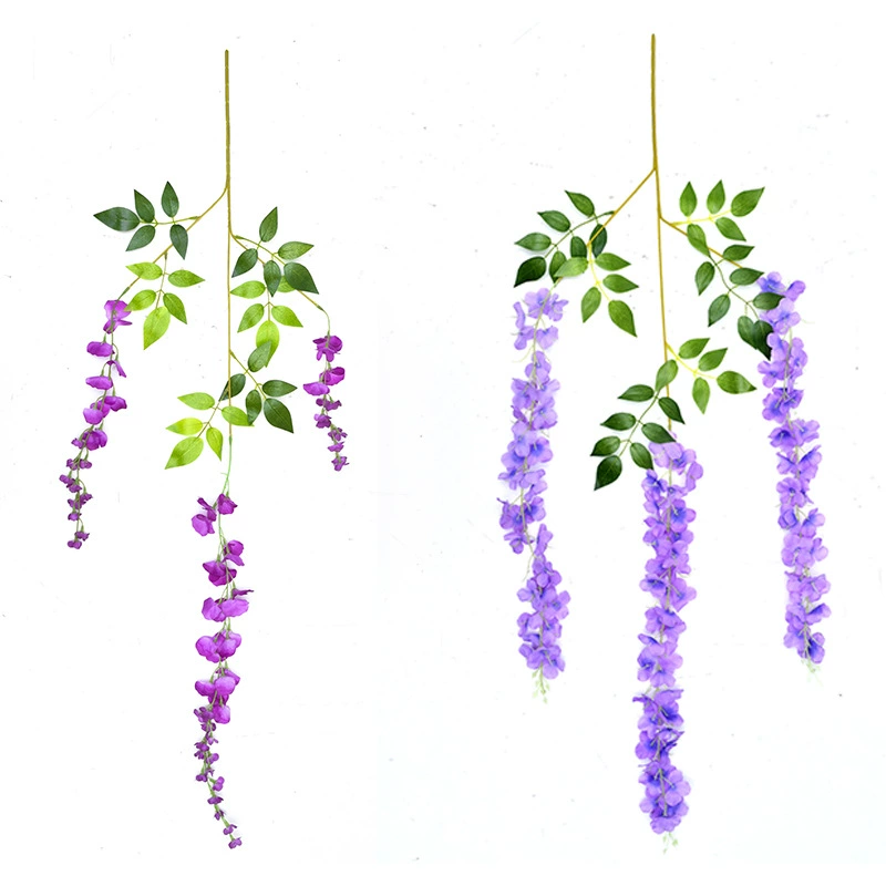 Симуляционная глициния искусственный цветок Purple Lan потолочный цветок глициния свадебный декоративный ротанговый декоративный цветок бар пластиковая лиана