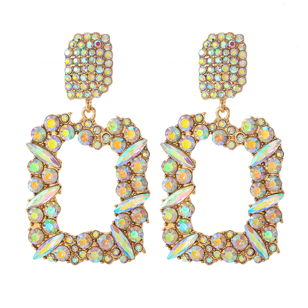 Pendientes De Diamantes De Aleación Geométrica De Moda display picture 4