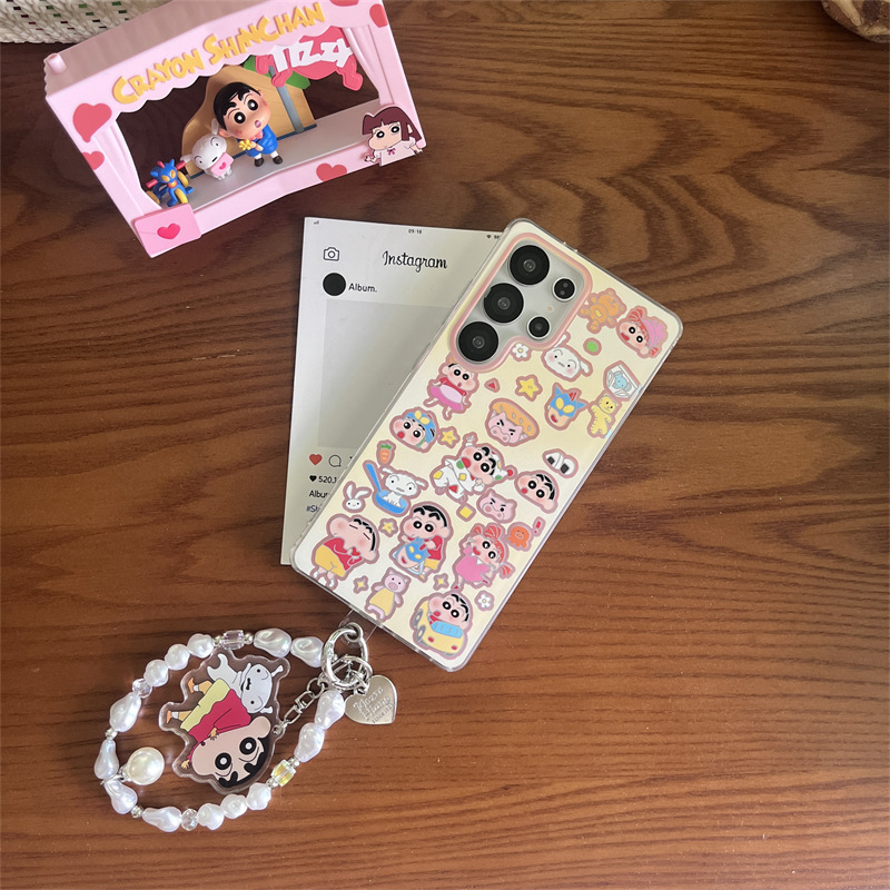日本と韓国の漫画フルスクリーン Xiaoxin Samsung S25Ultra レーザーケース Samsung S24+/S23plus 携帯電話ケースに適しています|undefined