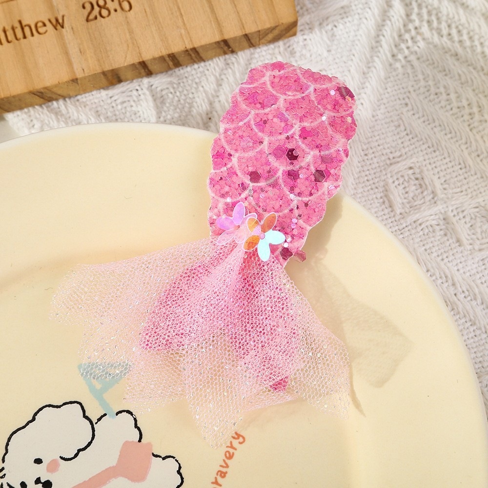 Niños mar clip de cabello cortado clip de cabello princesa sirena clip de cabello de niña lateral clip de cabello para bebés