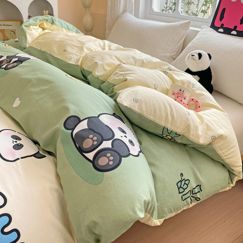 물속에서 노는 팬더 [면 100% 품질]