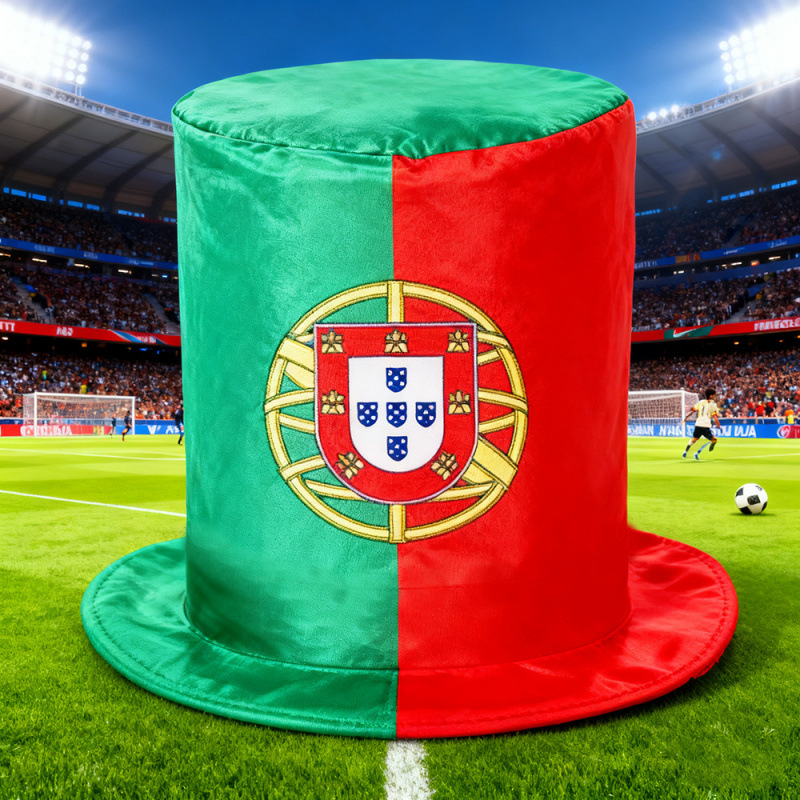 Sombrero de Animación con Bandera de Terciopelo Decorativo para Eventos Deportivos y Fiestas image 3