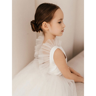 Cross-border Girls' dress Gauze Princess Dress Children's Dress Flower Children's Costclothes Children's Skirt Puff Yarn Costclothes